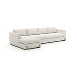 Nowoczesna sofa z leżanką po lewej stronie w neutralnych tonach | Caracole Contrast